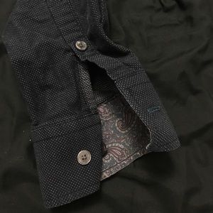 H&M Dark Navy Premium Button Up Shirt